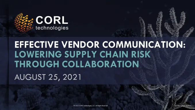 effecitive vendor communication lowering supply chain risk collaboration webinar