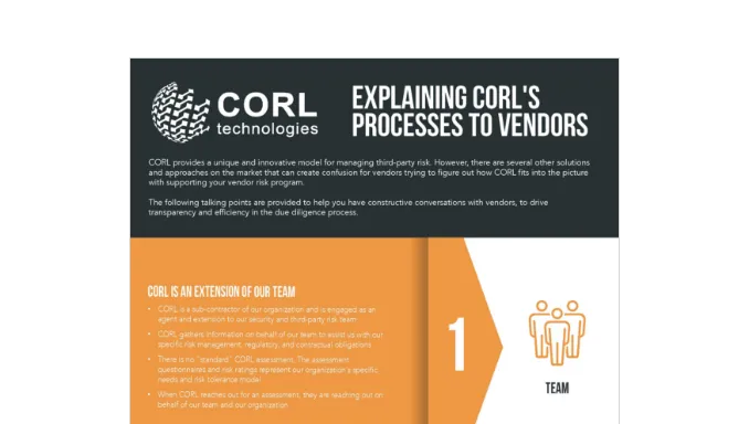 explaining corls processes vendors infographic